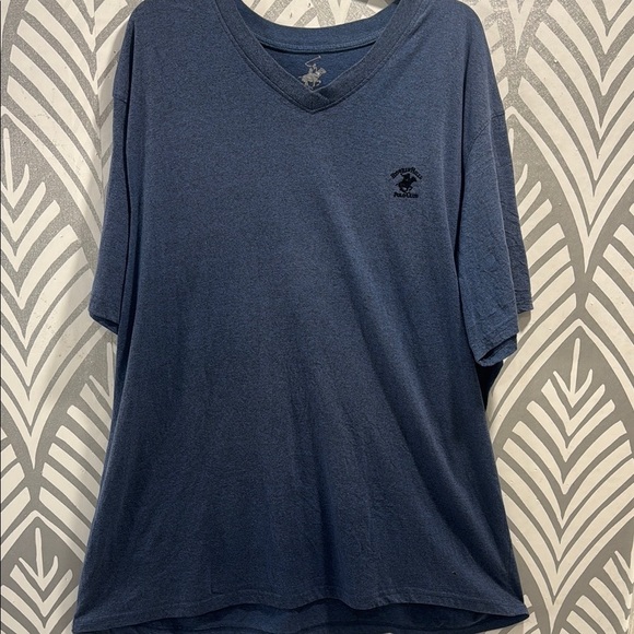 Beverly Hills Polo Club Blue Short Sleeve Tee Relaxed Fit - Picture 1 of 5